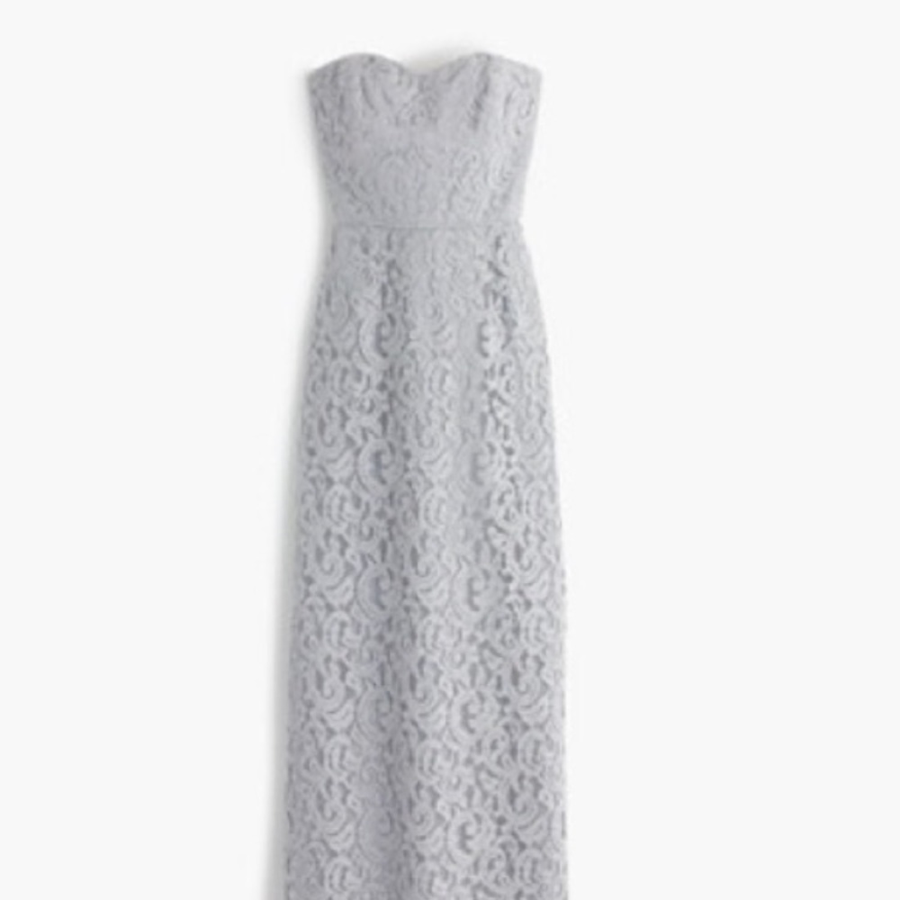 NWT J. Crew Grey Lace Natasha Dress - size 10